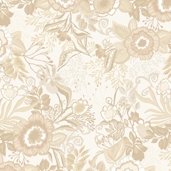 Bloom Boutique 108" Wide 2551-40 Cream by Color Principle for Henry Glass Fabrics, Image