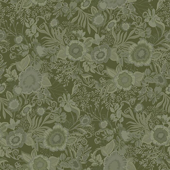 Cinnamon Stick 2545-66 Green by Color Principle for Henry Glass Fabrics, Image