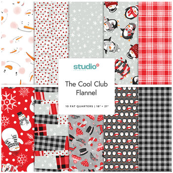 The Cool Club - Flannel  10 FQ Set by Art by Bella for Studio E Fabrics, Image