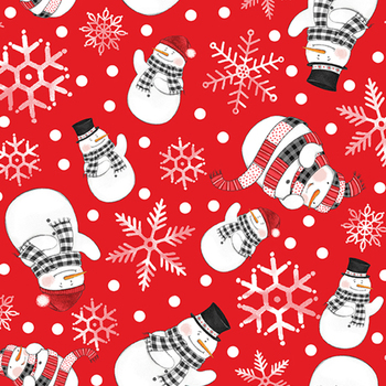 The Cool Club - Flannel 9330-85 Red by Art by Bella for Studio E Fabrics, Image