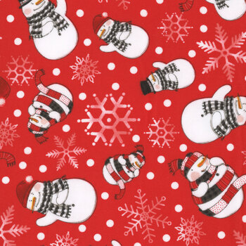 The Cool Club - Flannel 9330-85 Red by Art by Bella for Studio E Fabrics