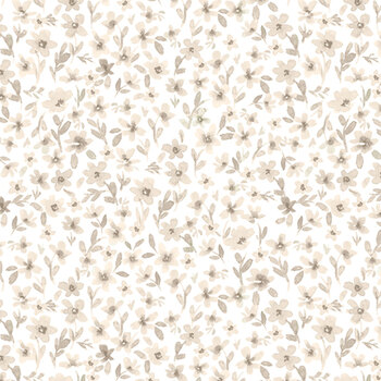 Tender and Mild 9303-03 White/Clay by Beth Reed for Studio E Fabrics, Image