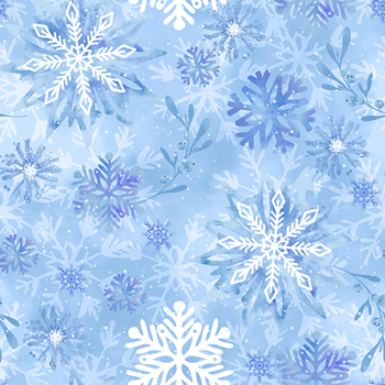 Ice Stellar 108" - 108" Wide 9191-11 Mist Blue by Vero Woods for Studio E Fabrics, Image