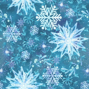 Ice Stellar 108" - 108" Wide 9191-77 Sapphire Blue by Vero Woods for Studio E Fabrics