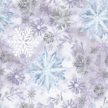 Ice Stellar 108" - 108" Wide 9191-90 Silver by Vero Woods for Studio E Fabrics