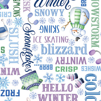 Snowflake Wishes 15189-09 White by Nicole DeCamp for Benartex, Image