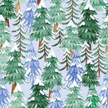 Snowflake Wishes 15190-50 Light Blue by Nicole DeCamp for Benartex, Image