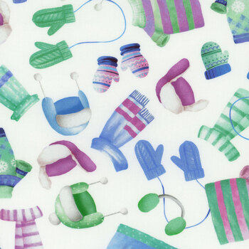 Snowflake Wishes 15193-09 White by Nicole DeCamp for Benartex