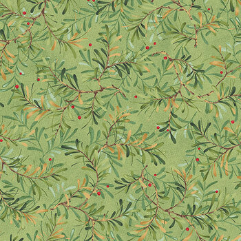12 Days of Christmas 17274-42 Moss by Nancy Halvorsen for Benartex, Image
