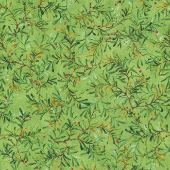 12 Days of Christmas 17274-42 Moss by Nancy Halvorsen for Benartex