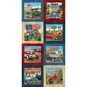 Historic Route 66 DP29240-48 by Deborah Edwards and Melanie Samra for Northcott Fabrics, Image