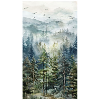 Altitude 108" Wide B29154-43 Blue Multi by Deborah Edwards and Melanie Samra for Northcott Fabrics, Image