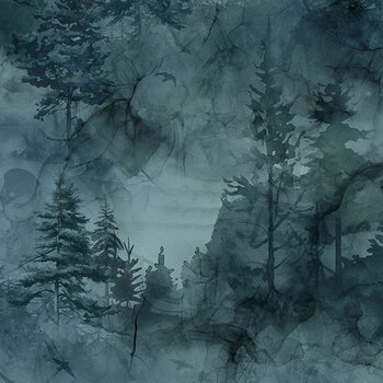 Altitude DP29163-47 Dk Blue by Deborah Edwards and Melanie Samra for Northcott Fabrics, Image