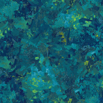 Chroma 108" Wide B9060-66 Peacock by Deborah Edwards for Northcott Fabrics, Image