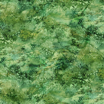 Serenity Springs DP29072-74 Lt Green by Deborah Edwards and Melanie Samra for Northcott Fabrics, Image