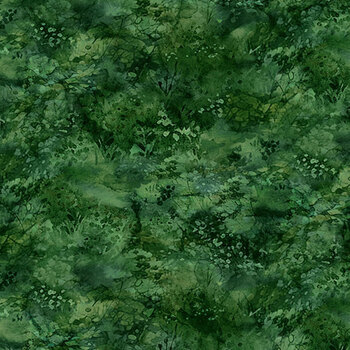 Serenity Springs DP29072-78 Dk Green by Deborah Edwards and Melanie Samra for Northcott Fabrics, Image
