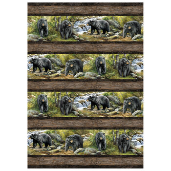 Northwoods - Naturescapes DP29167-36 Brown Multi by Rosemary Millette for Northcott Fabrics, Image