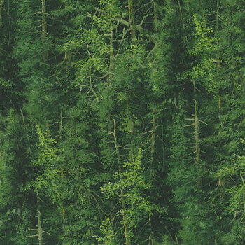 Northwoods - Naturescapes DP29171-78 Dk Green by Rosemary Millette for Northcott Fabrics