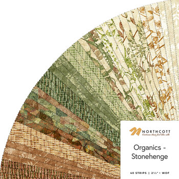 Organics - Stonehenge  2-1/2" Strips by Linda Ludovico for Northcott Fabrics, Image