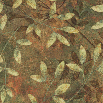 Organics - Stonehenge DP29307-38 Dk Rust Multi by Linda Ludovico for Northcott Fabrics