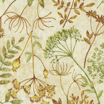 Organics - Stonehenge 29305-12 Beige Multi by Linda Ludovico for Northcott Fabrics