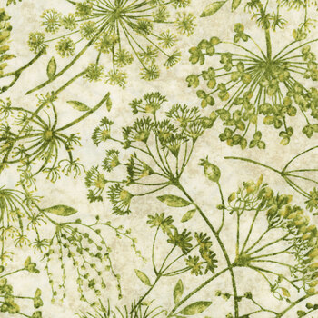 Organics - Stonehenge 29309-72 Cream/Green by Linda Ludovico for Northcott Fabrics