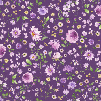 Chateau En Fleur Y4976-28 Dk Purple by Heatherlee Chan for Clothworks
