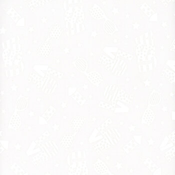 Star Spangled Whites 15356-09 White by Kanvas Studio for Benartex
