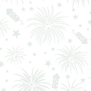 Star Spangled Whites 15360-09 White by Kanvas Studio for Benartex, Image