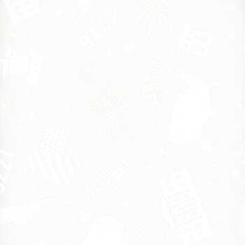Star Spangled Whites 15368-09 White by Kanvas Studio for Benartex