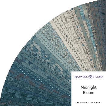Midnight Bloom  2-1/2" Strips by Maywood Studio, Image