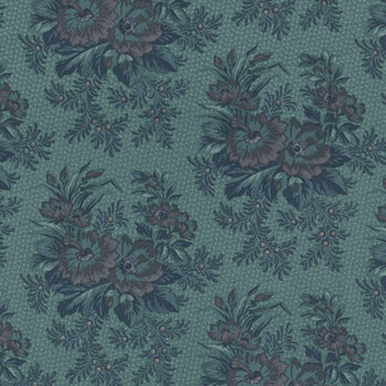 Midnight Bloom MAS11260-Q Teal Blue by Maywood Studio