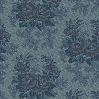 Midnight Bloom MAS11260-Q Teal Blue by Maywood Studio, Image