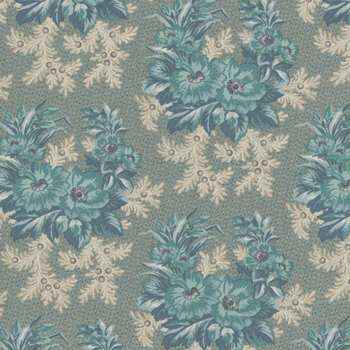 Midnight Bloom MAS11260-TQ Tan/Aqua by Maywood Studio
