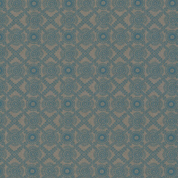 Midnight Bloom MAS11266-TQ Dark Tan/Teal Blue by Maywood Studio