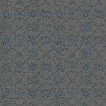 Midnight Bloom MAS11266-TQ Dark Tan/Teal Blue by Maywood Studio, Image