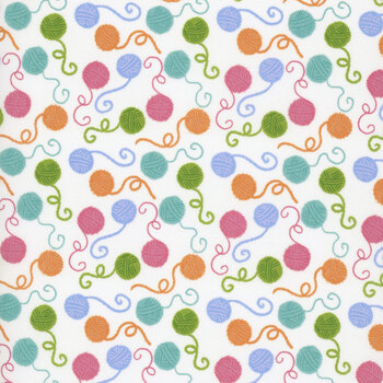 Are You Kitten Me? AT-CD4387 WHITE by Alice & Tilly for Timeless Treasures Fabrics