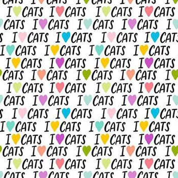 Are You Kitten Me? AT-CD4388 MULTI by Alice & Tilly for Timeless Treasures Fabrics, Image