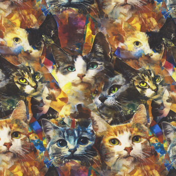 Are You Kitten Me? CAT-CD4367 MULTI by Timeless Treasures Fabrics