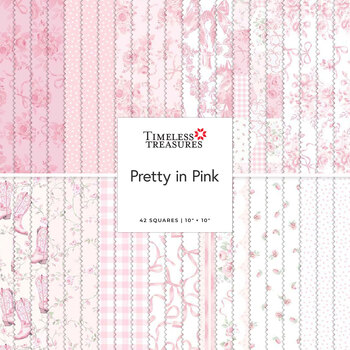 Pretty In Pink  10" Squares by Timeless Treasures Fabrics, Image