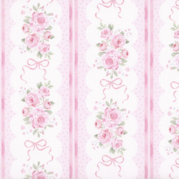 Pretty In Pink FLEUR-CD4331 WHITE by Timeless Treasures Fabrics