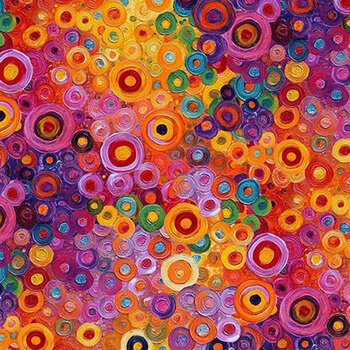 Purrfect Patchwork FLEUR-CD4253 Bright by Timeless Treasures Fabrics, Image