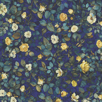 Lumière FLEUR-CD4357 SAPPHIRE by Timeless Treasures Fabrics