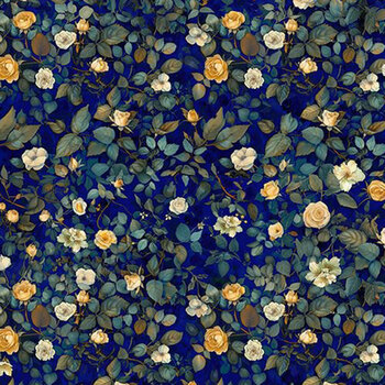 Lumière FLEUR-CD4357 SAPPHIRE by Timeless Treasures Fabrics, Image