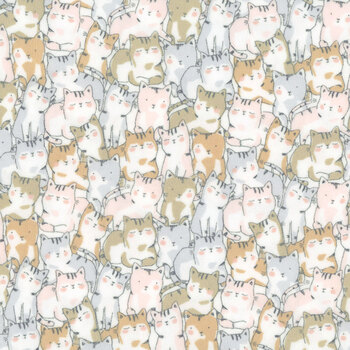 Purrfection Flannel CAT-CF4342 MULTI by Timeless Treasures Fabrics