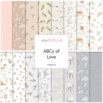 ABCs of Love  Yardage by Nina Stajner for Dear Stella Designs, Image