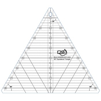 Quilter's Select - 60 Degree 8-1/2in Quilting Ruler, Image