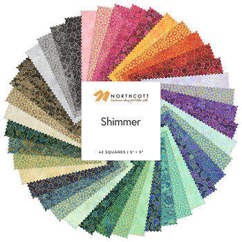 Shimmer  5" Squares - Multi by Deborah Edwards for Northcott Fabrics, Image