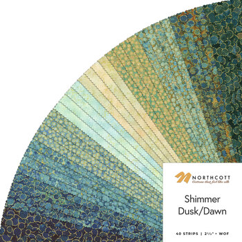 Shimmer  2-1/2" Strips - Dusk/Dawn by Deborah Edwards for Northcott Fabrics, Image