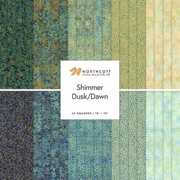 Shimmer  10" Squares - Dusk/Dawn by Deborah Edwards for Northcott Fabrics, Image